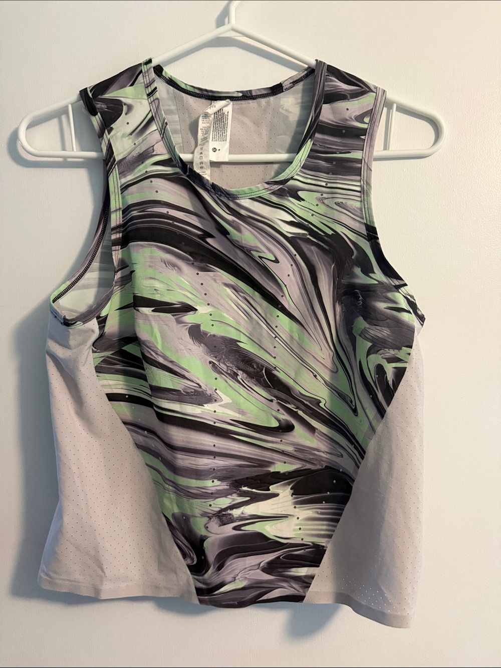 lululemon athletica Marble-Print Tank Top in Mint & Black